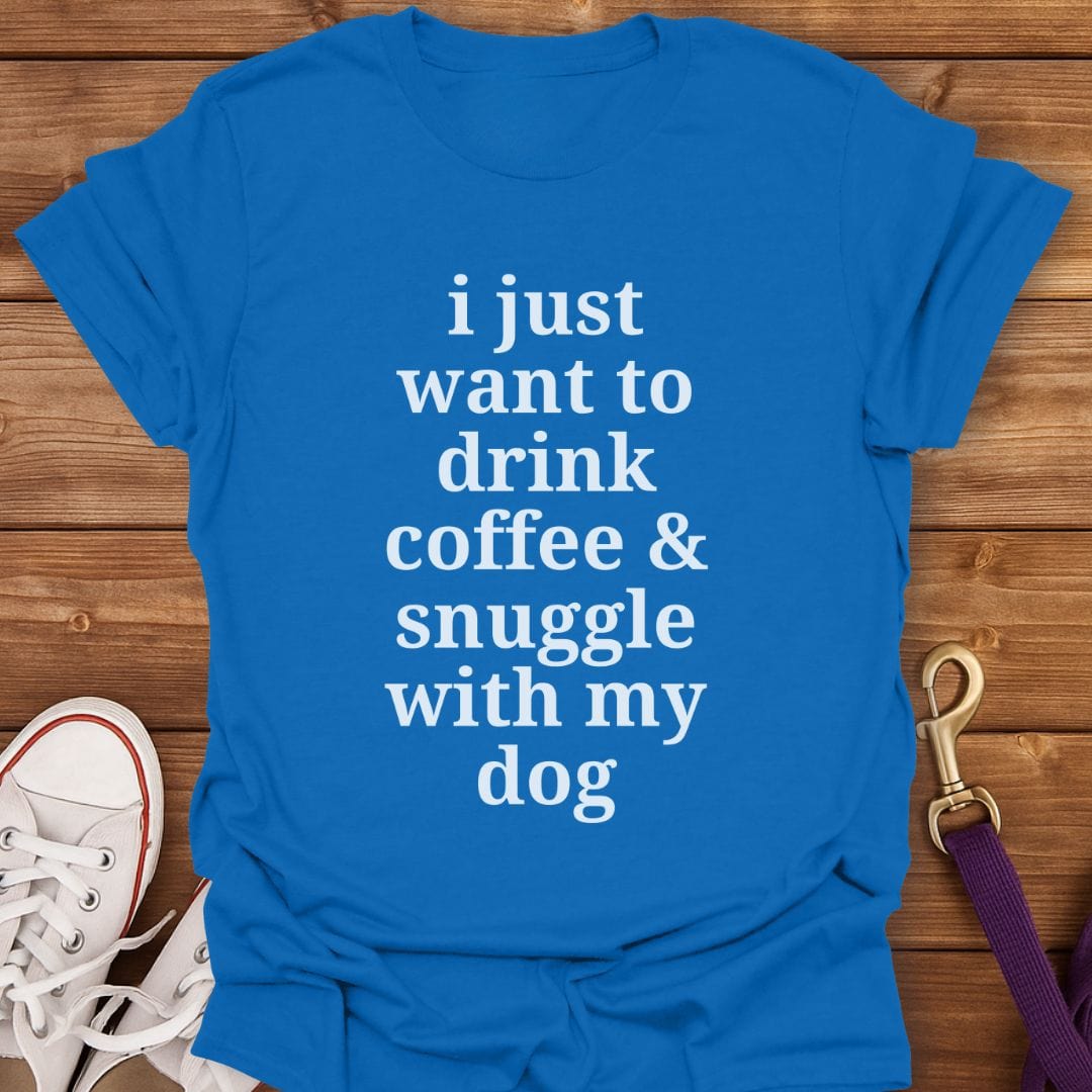 Snuggle Sips and Tail Wags T-Shirt Royal / S