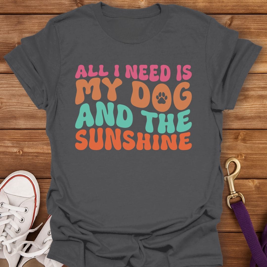 Sunshine and Dog Days T-Shirt Charcoal / S