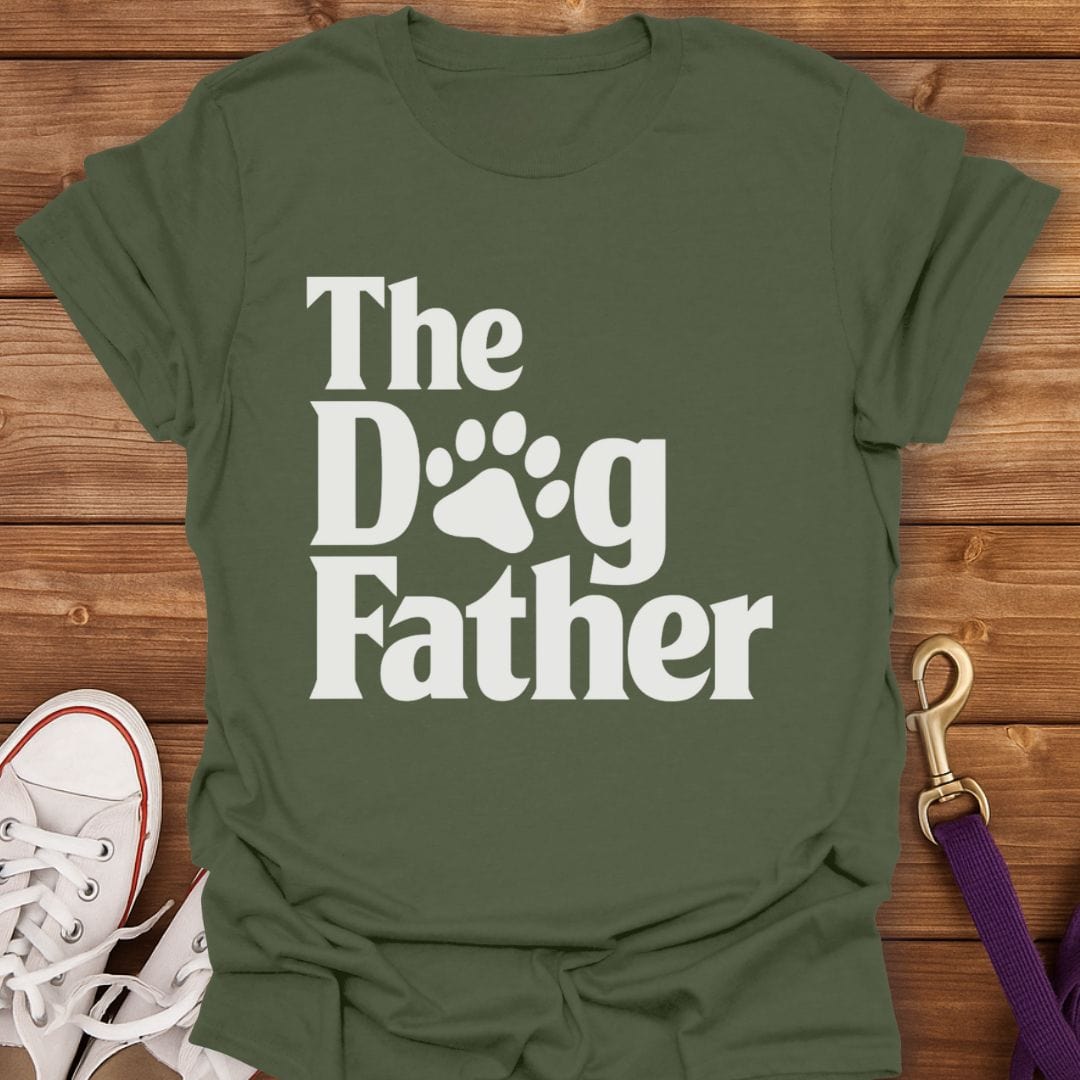 The Dogfather Paw Print T-Shirt Military Green / S