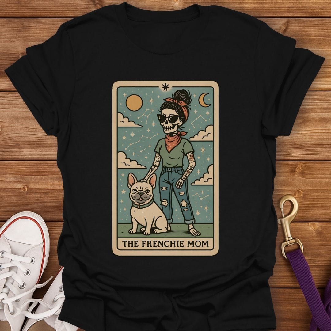 The Frenchie Mom Tarot T-Shirt Black / S