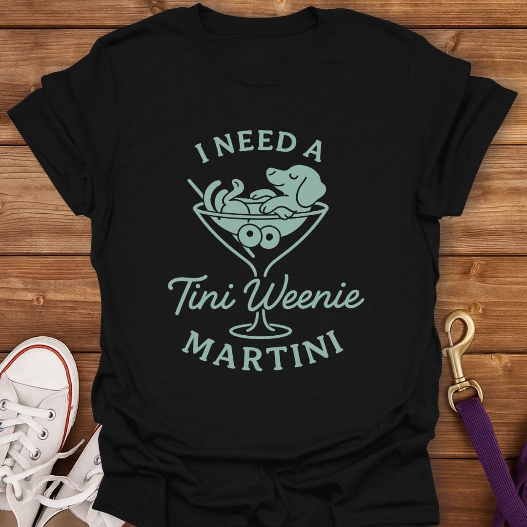Tini Weenie Martini T-Shirt Black / S