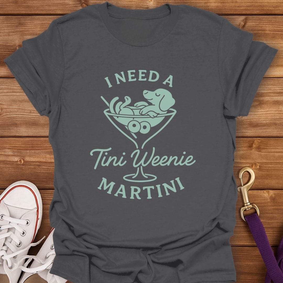Tini Weenie Martini T-Shirt Charcoal / S