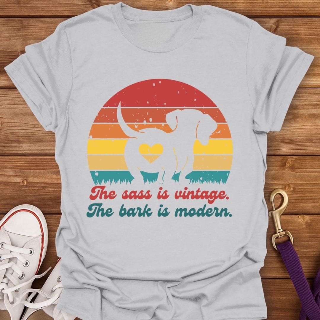 Vintage Sass Modern Bark T-Shirt Ice Grey / S