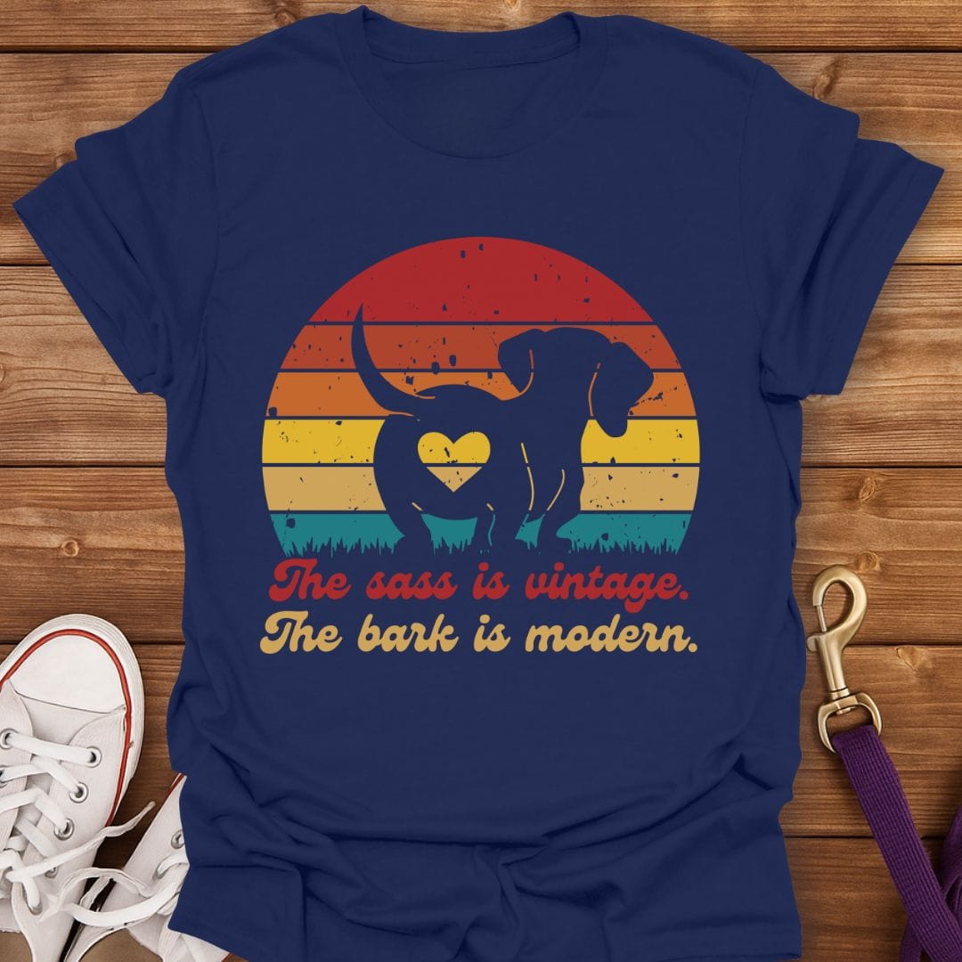 Vintage Sass Modern Bark T-Shirt Navy / S