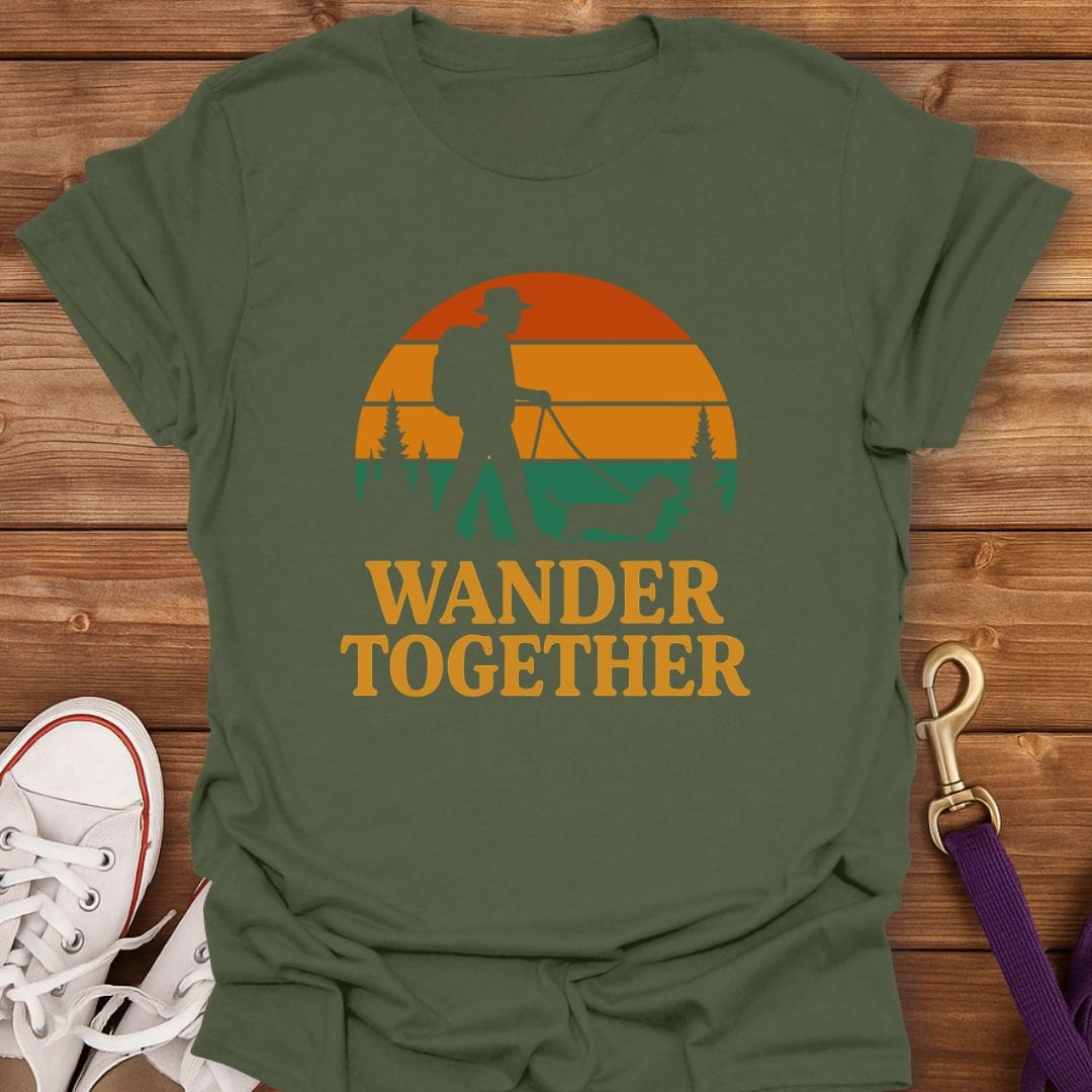 Wander With My Wiener T-Shirt Military Green / S