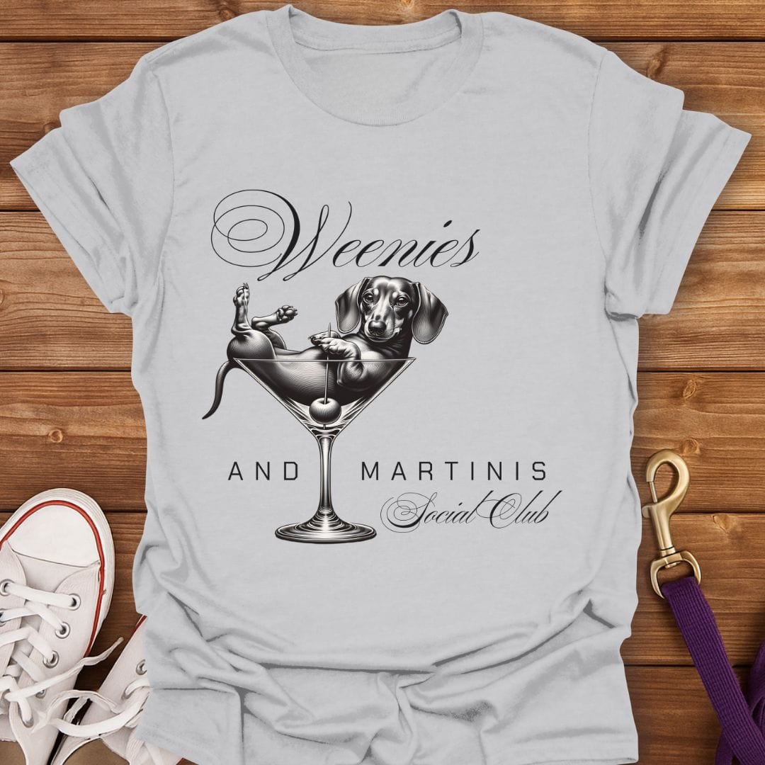 Weenies & Martinis Social Club T-Shirt Ice Grey / S