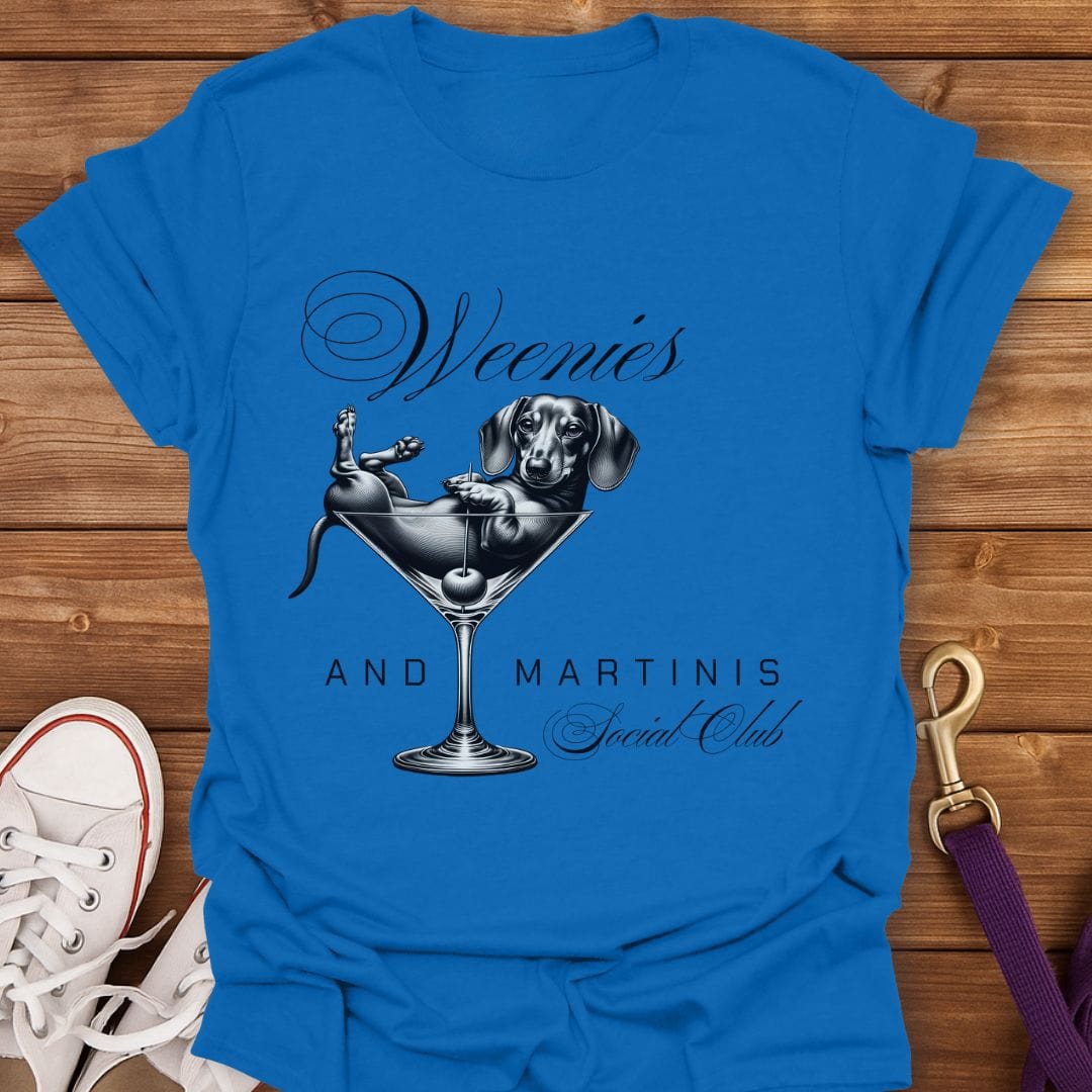 Weenies & Martinis Social Club T-Shirt Royal / S