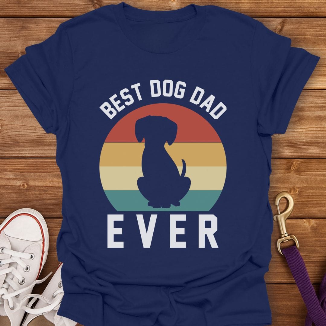 Best Dog Dad Ever T-Shirt Navy / S