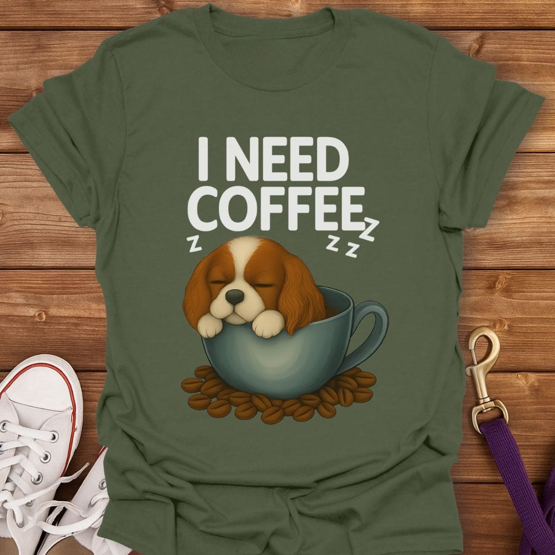 Cavalier Coffee Lover T-Shirt Military Green / S
