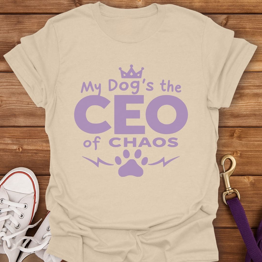 CEO of Chaos Dog T-Shirt Sand / S