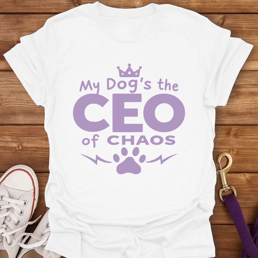 CEO of Chaos Dog T-Shirt White / S