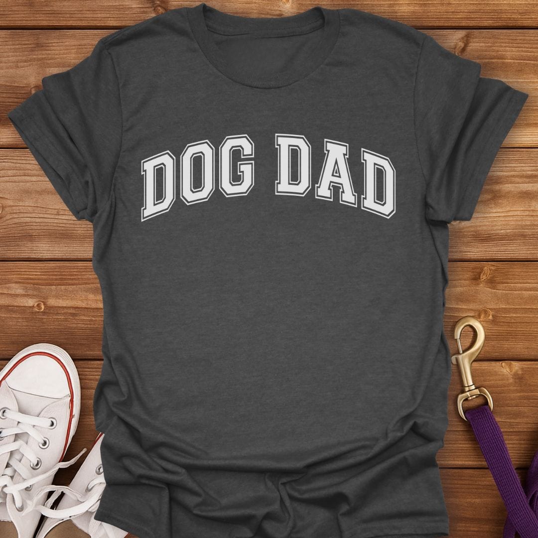 Classic Dog Dad Varsity T-Shirt Dark Heather / S