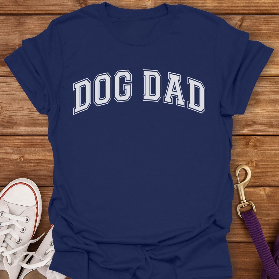 Classic Dog Dad Varsity T-Shirt Navy / S