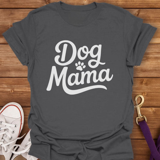 Classic Script Dog Mama T-Shirt Charcoal / S