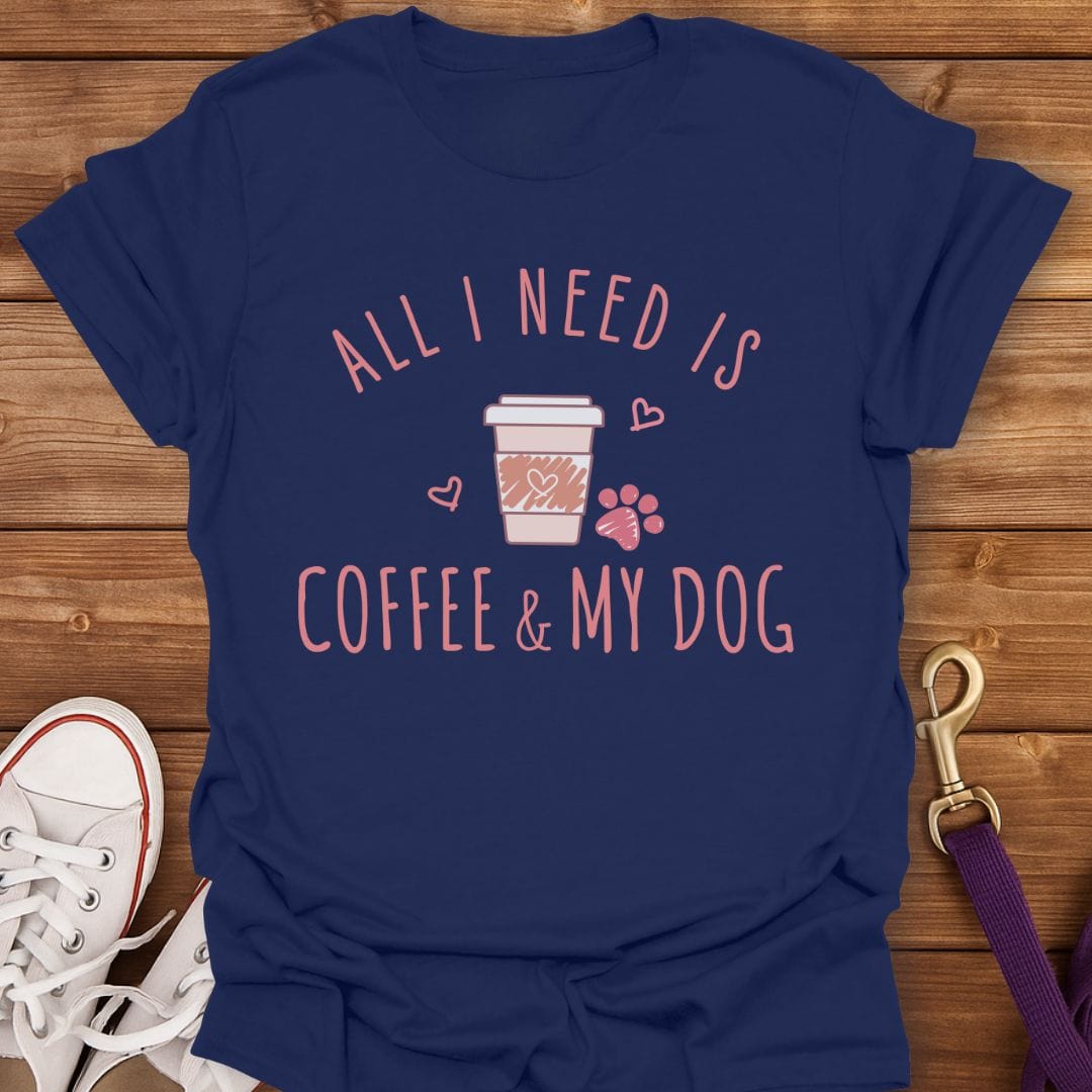 Coffee and My Dog T-Shirt Navy / S
