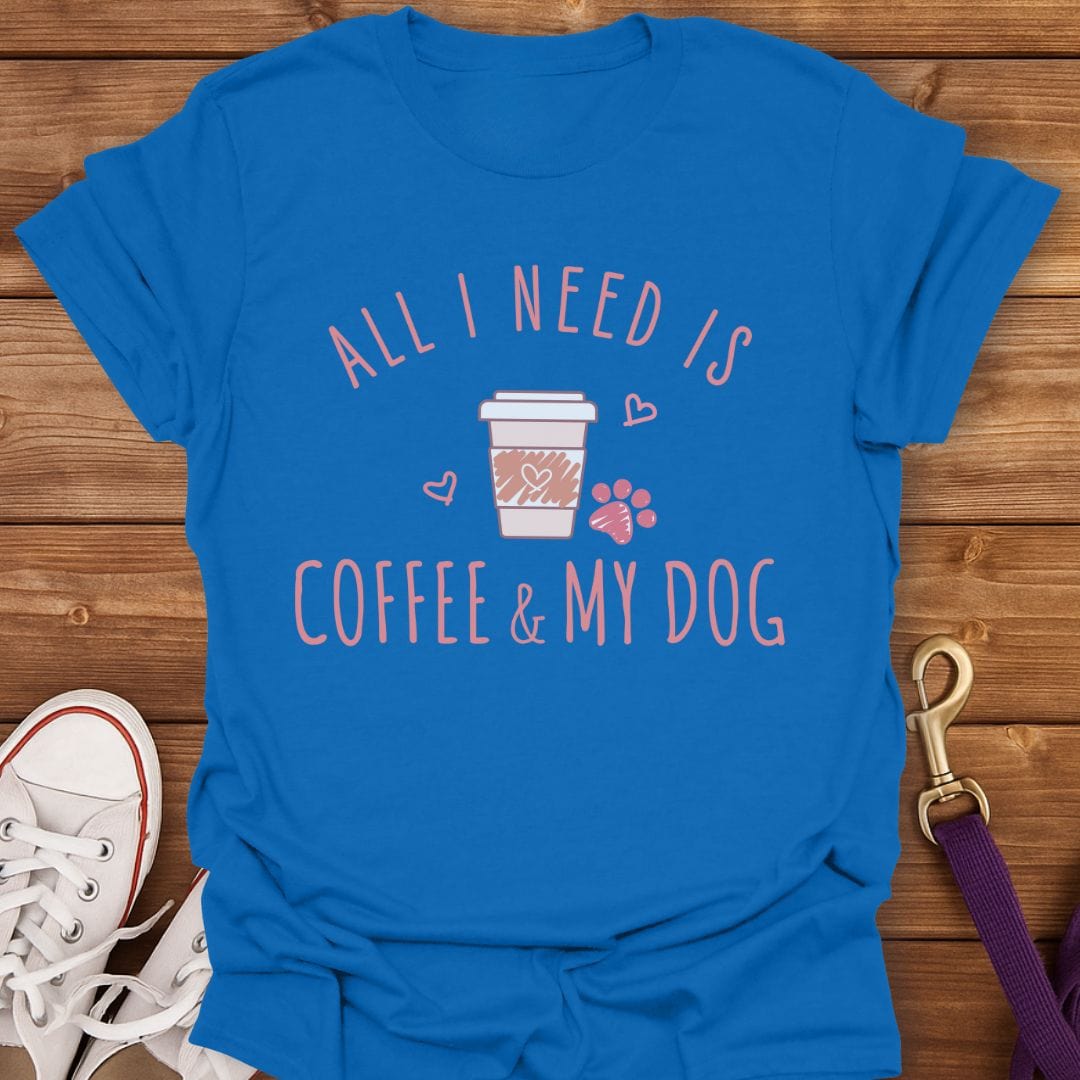 Coffee and My Dog T-Shirt Royal / S