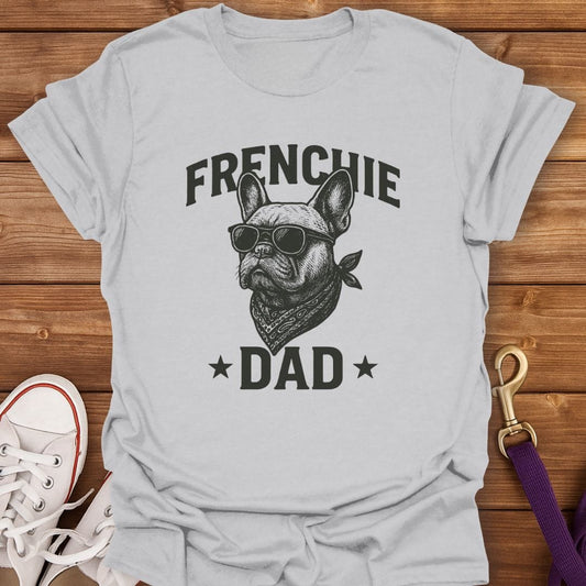 Cool Frenchie Dad T-Shirt Ice Grey / S