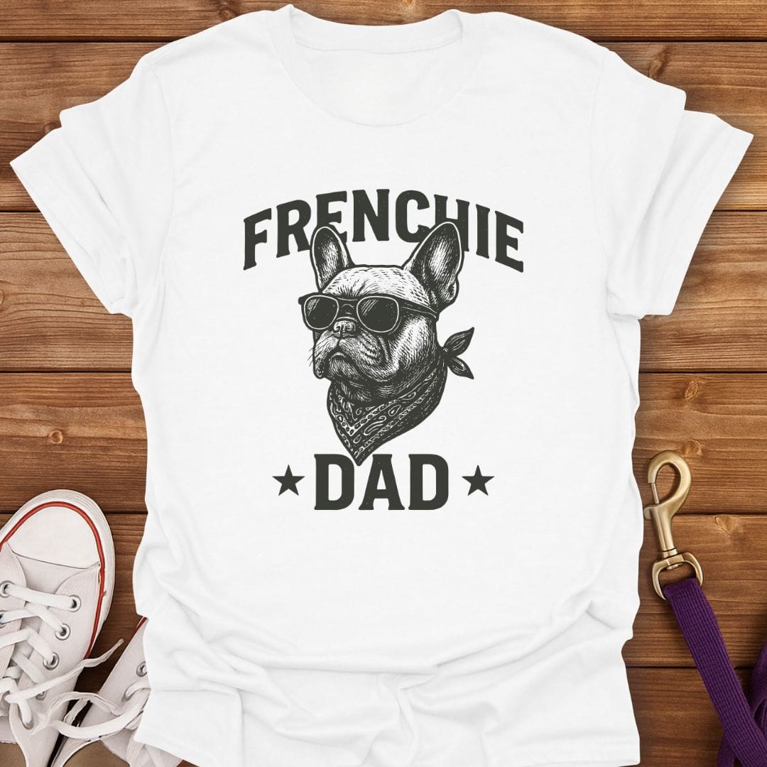 Cool Frenchie Dad T-Shirt White / S