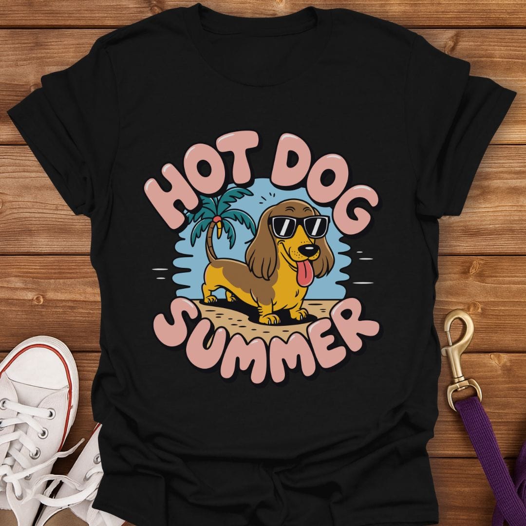 Dachshund Heatwave T-Shirt Black / S
