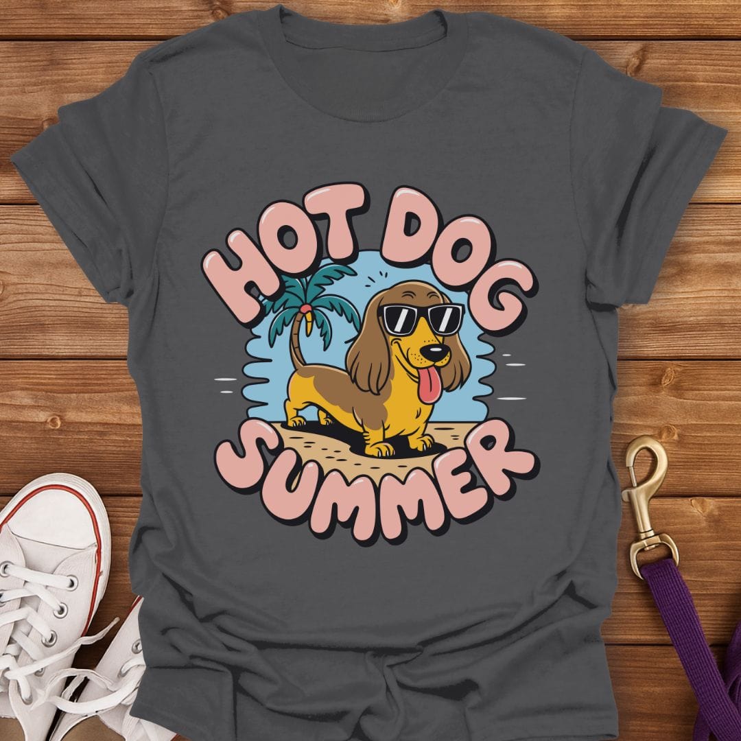 Dachshund Heatwave T-Shirt Charcoal / S