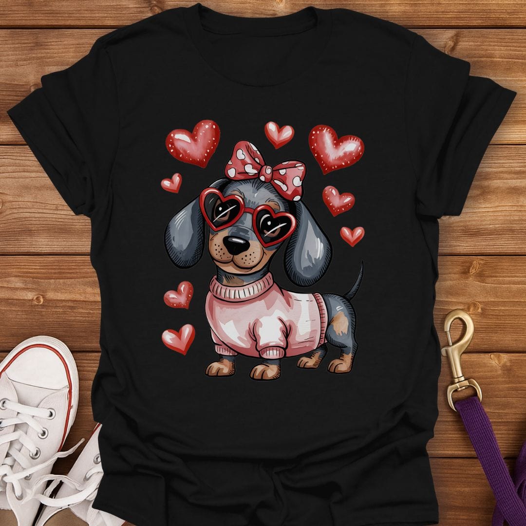 Dachshund Sweetheart T-Shirt Black / S