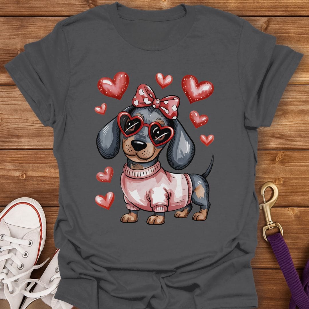 Dachshund Sweetheart T-Shirt Charcoal / S