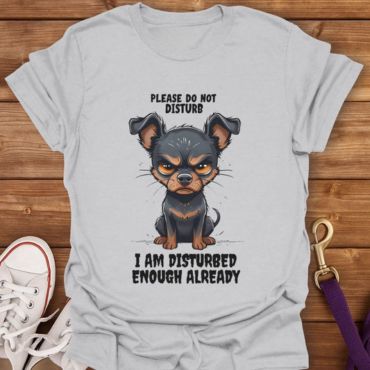 Disturbed Miniature Pinscher T-Shirt Ice Grey / S