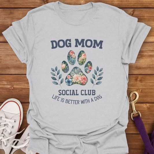 Dog Mom Club T-Shirt Ice Grey / S