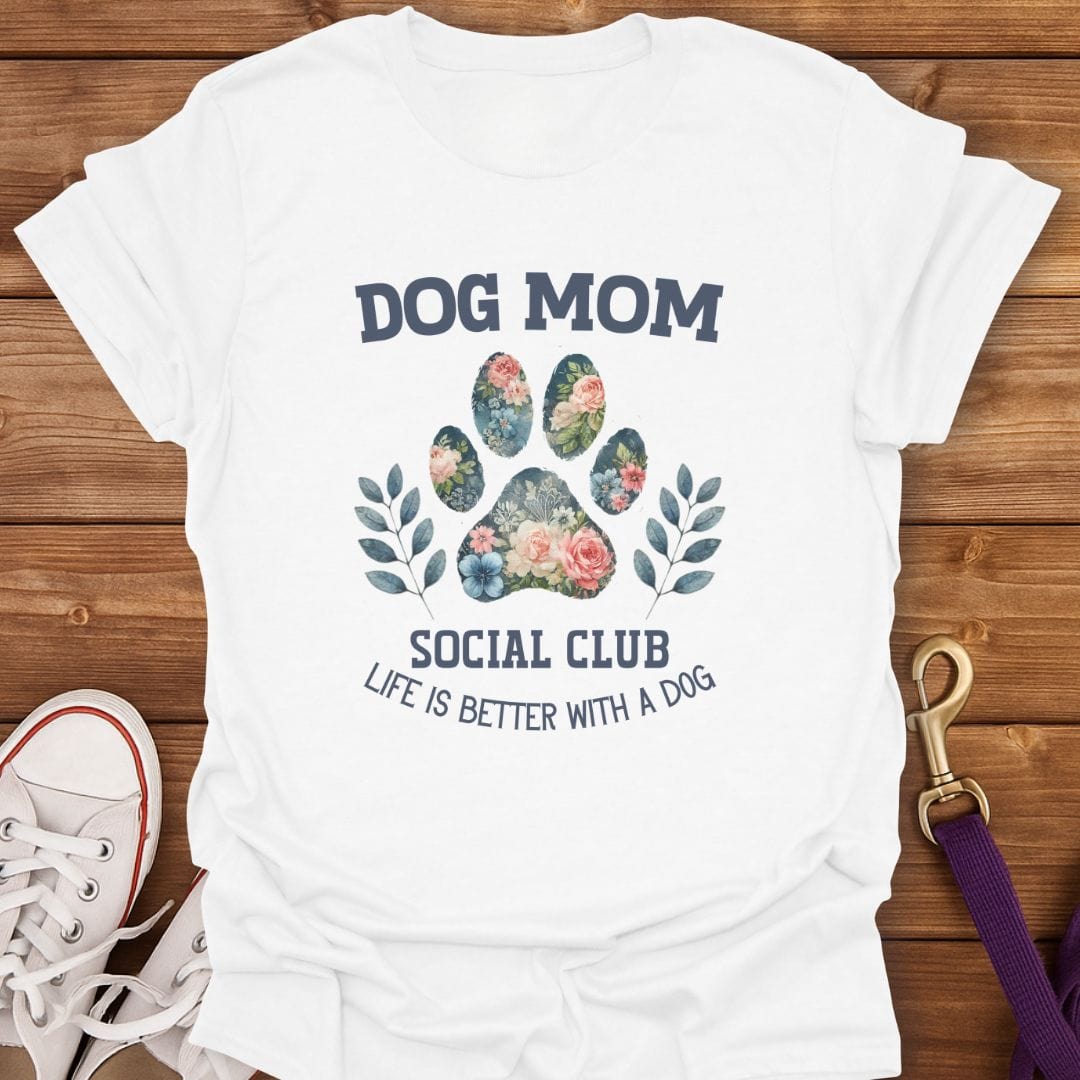 Dog Mom Club T-Shirt White / S