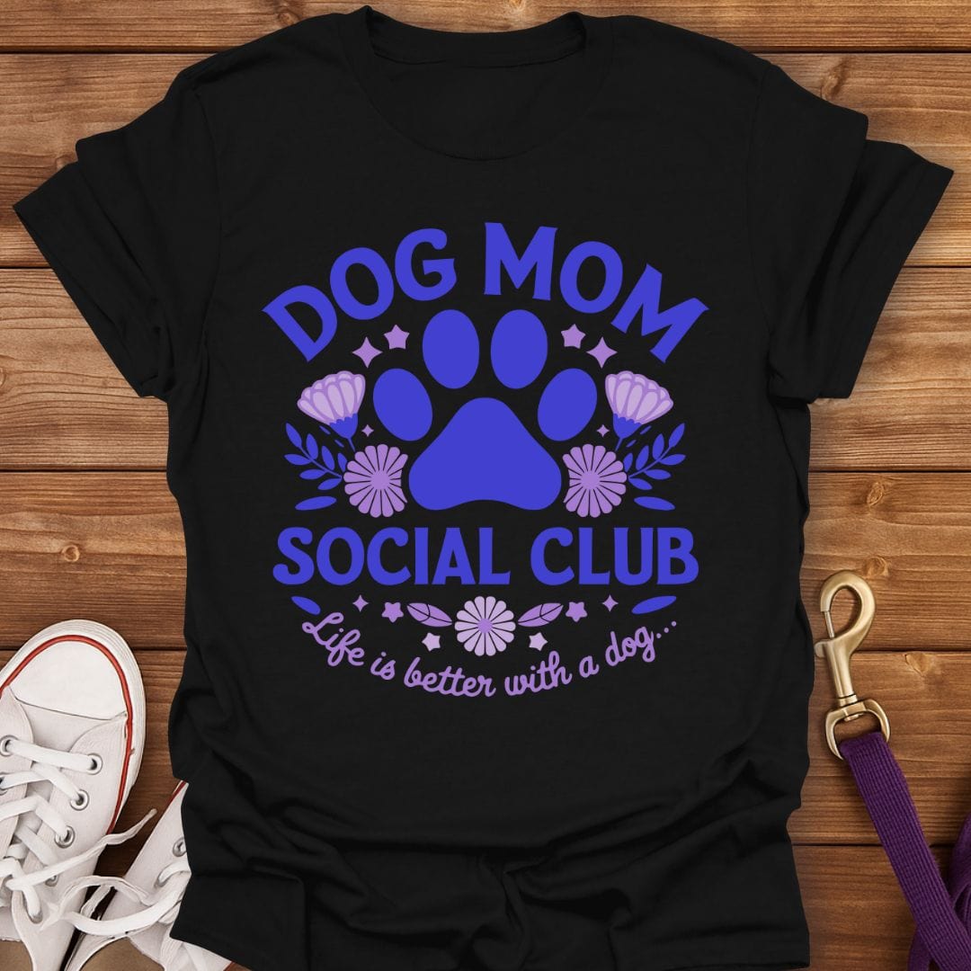 Dog Mom Social Club T-Shirt Black / S