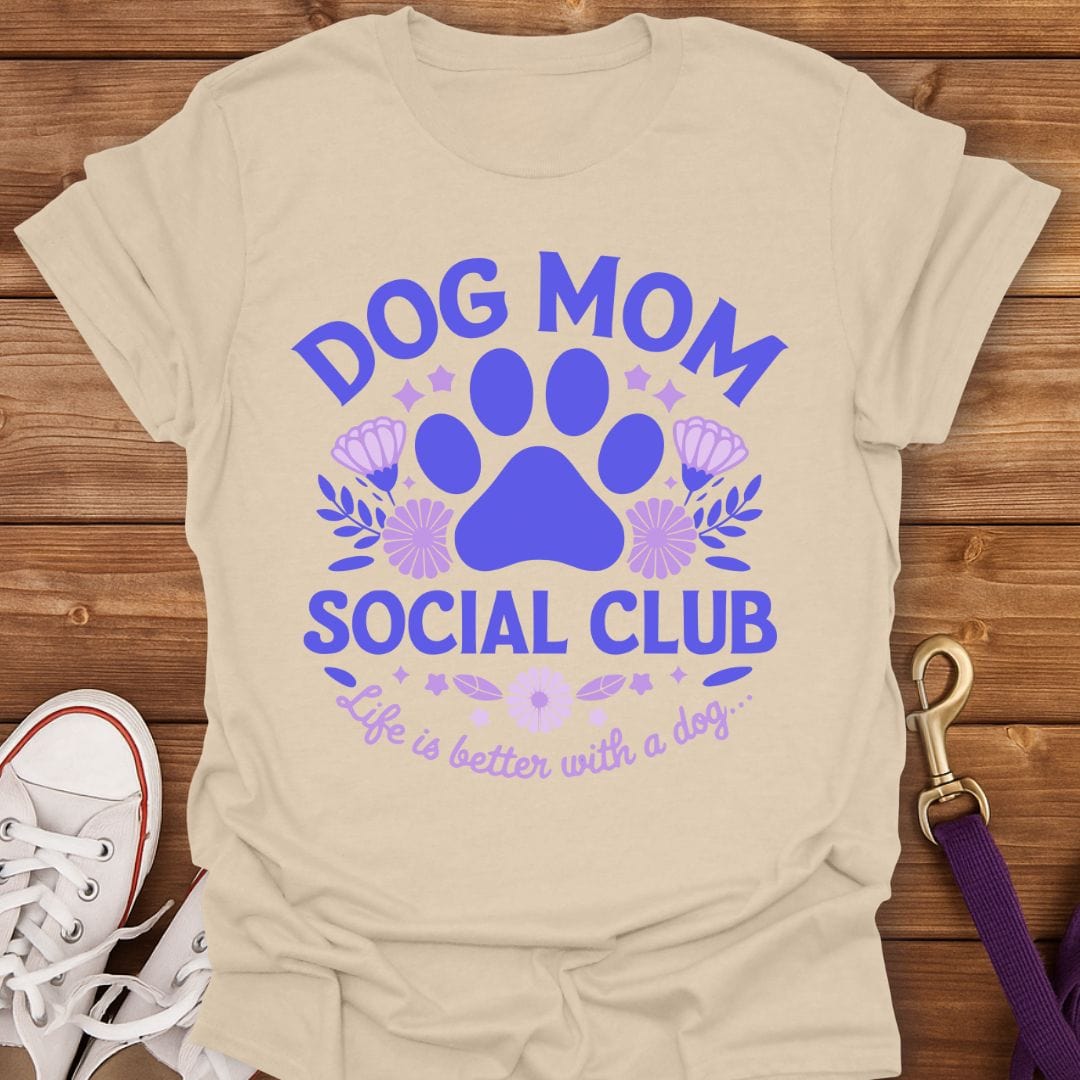Dog Mom Social Club T-Shirt Sand / S