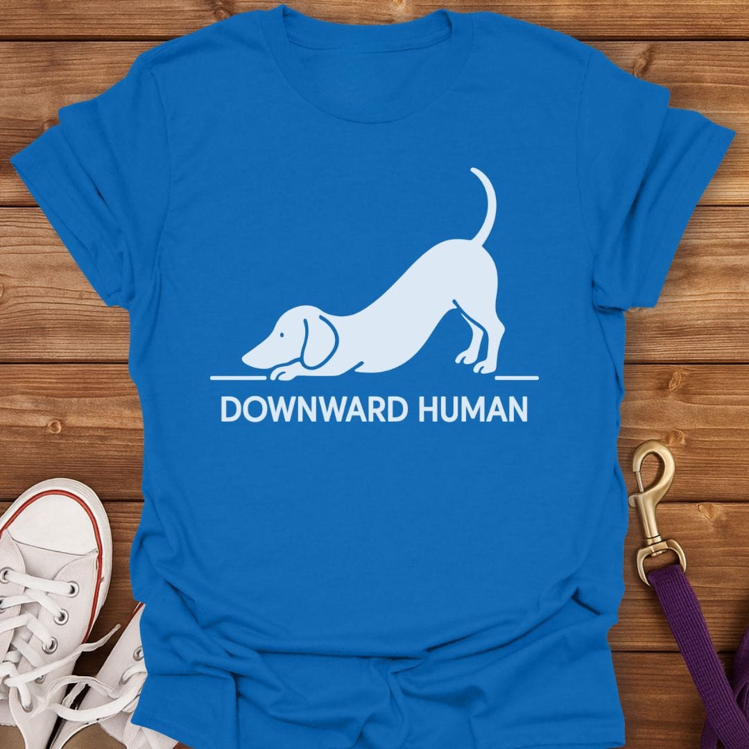 Downward Human Dachshund T-Shirt Royal / S