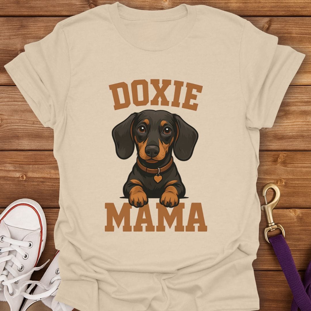 Doxie Mama Classic Pup T-Shirt Sand / S