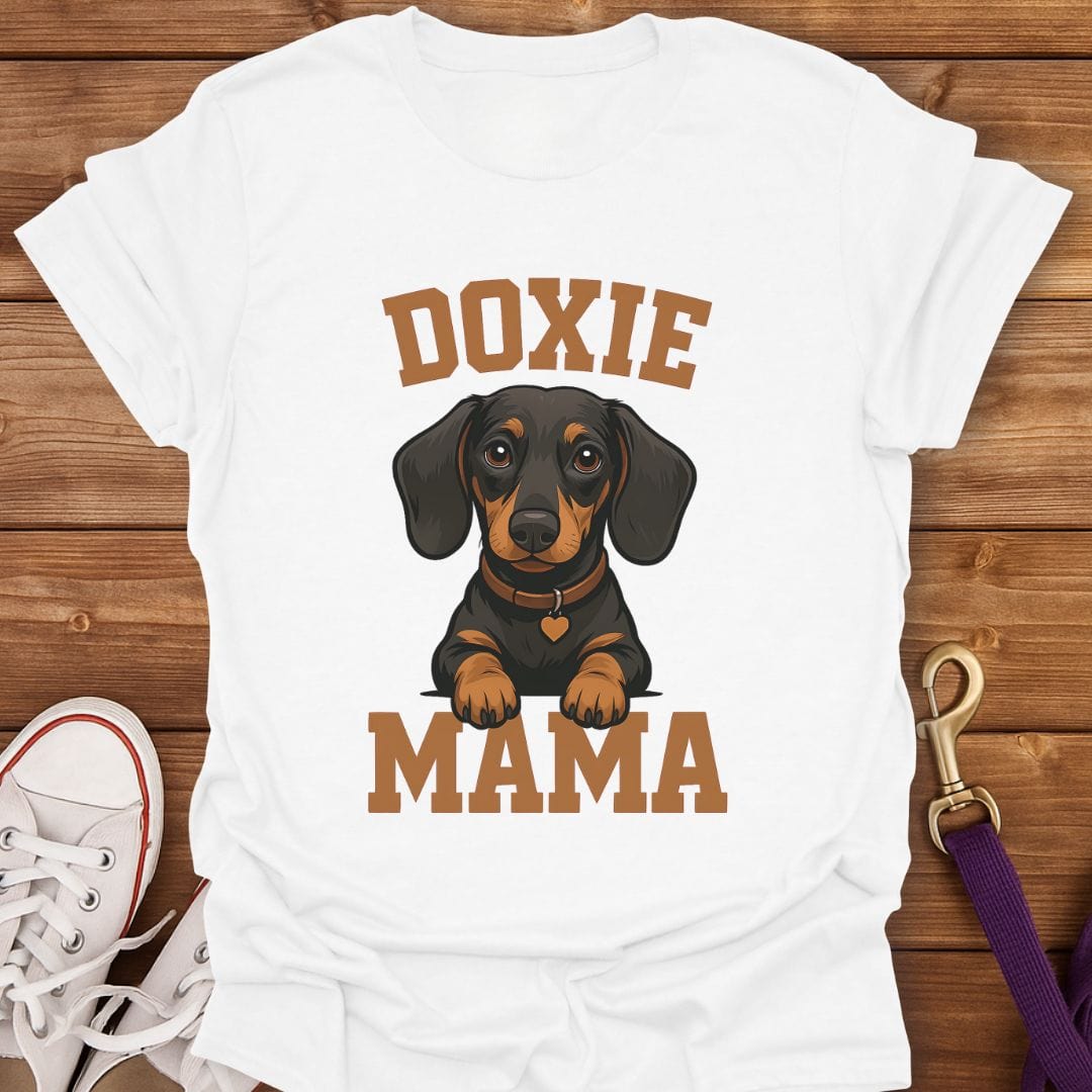 Doxie Mama Classic Pup T-Shirt White / S
