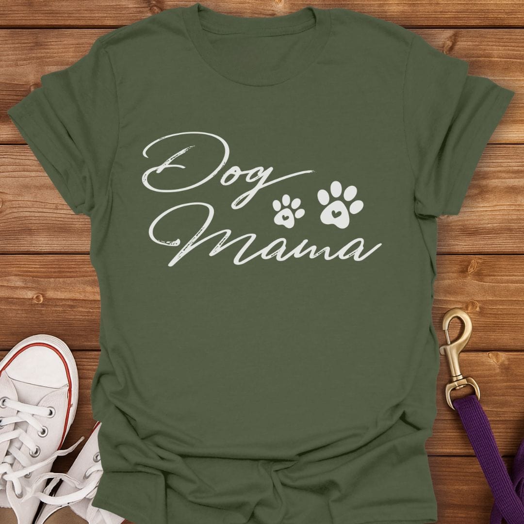 Elegant Dog Mama T-Shirt Military Green / S