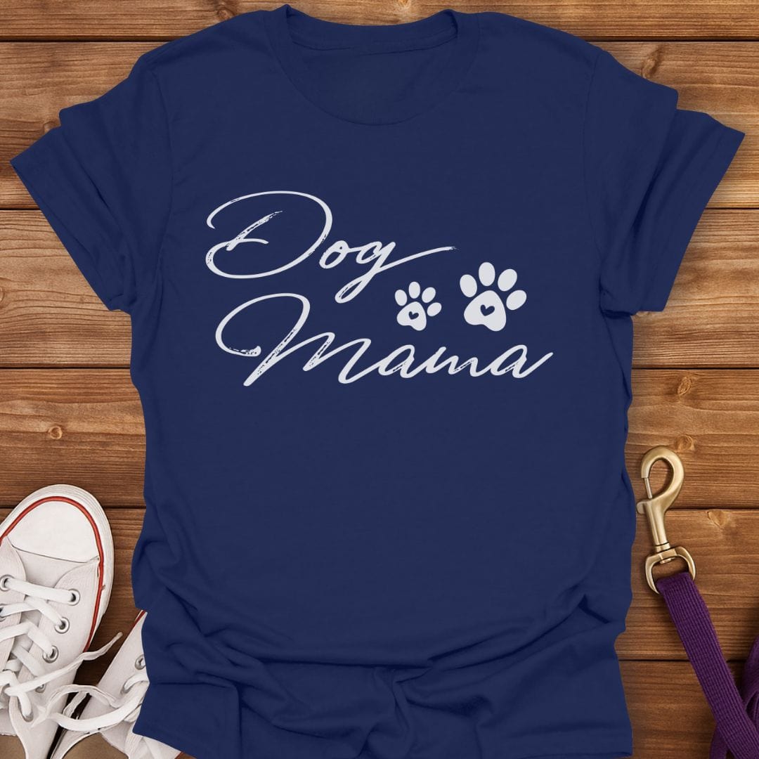 Elegant Dog Mama T-Shirt Navy / S