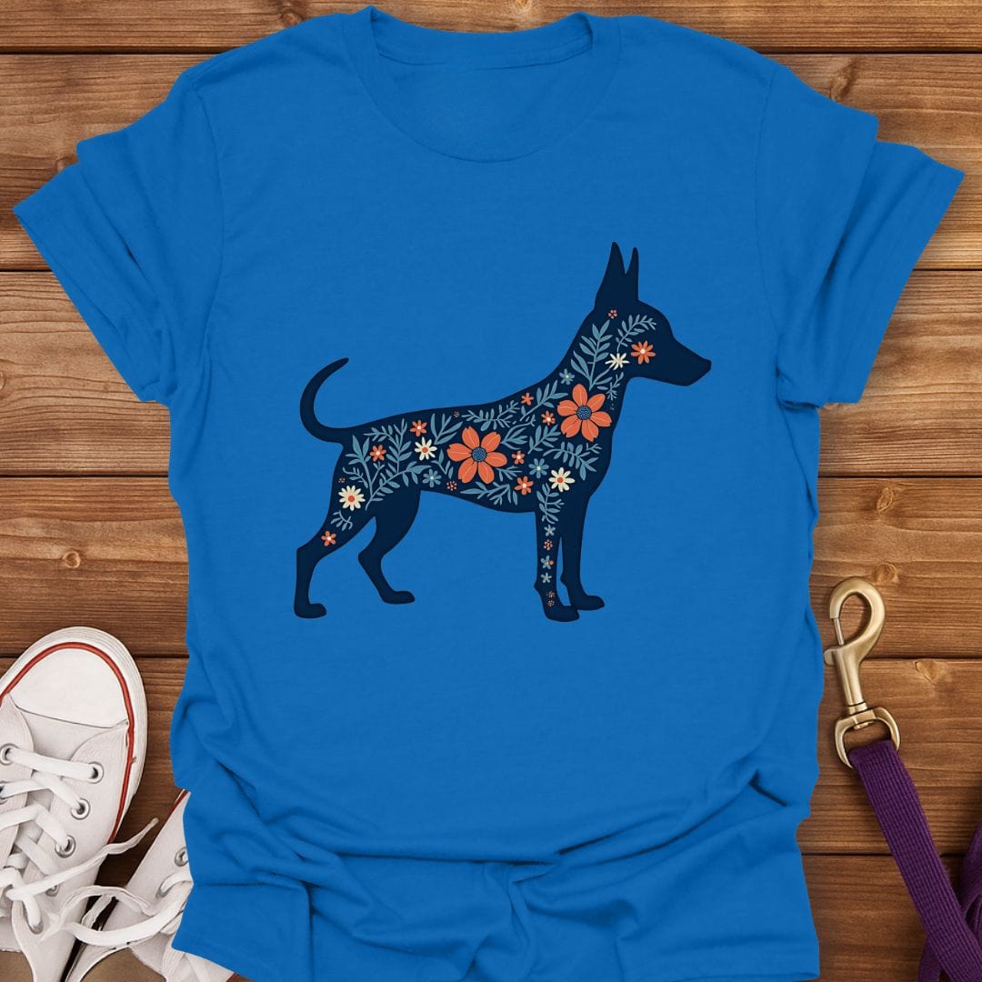 Floral Min Pin Silhouette T-Shirt Royal / S