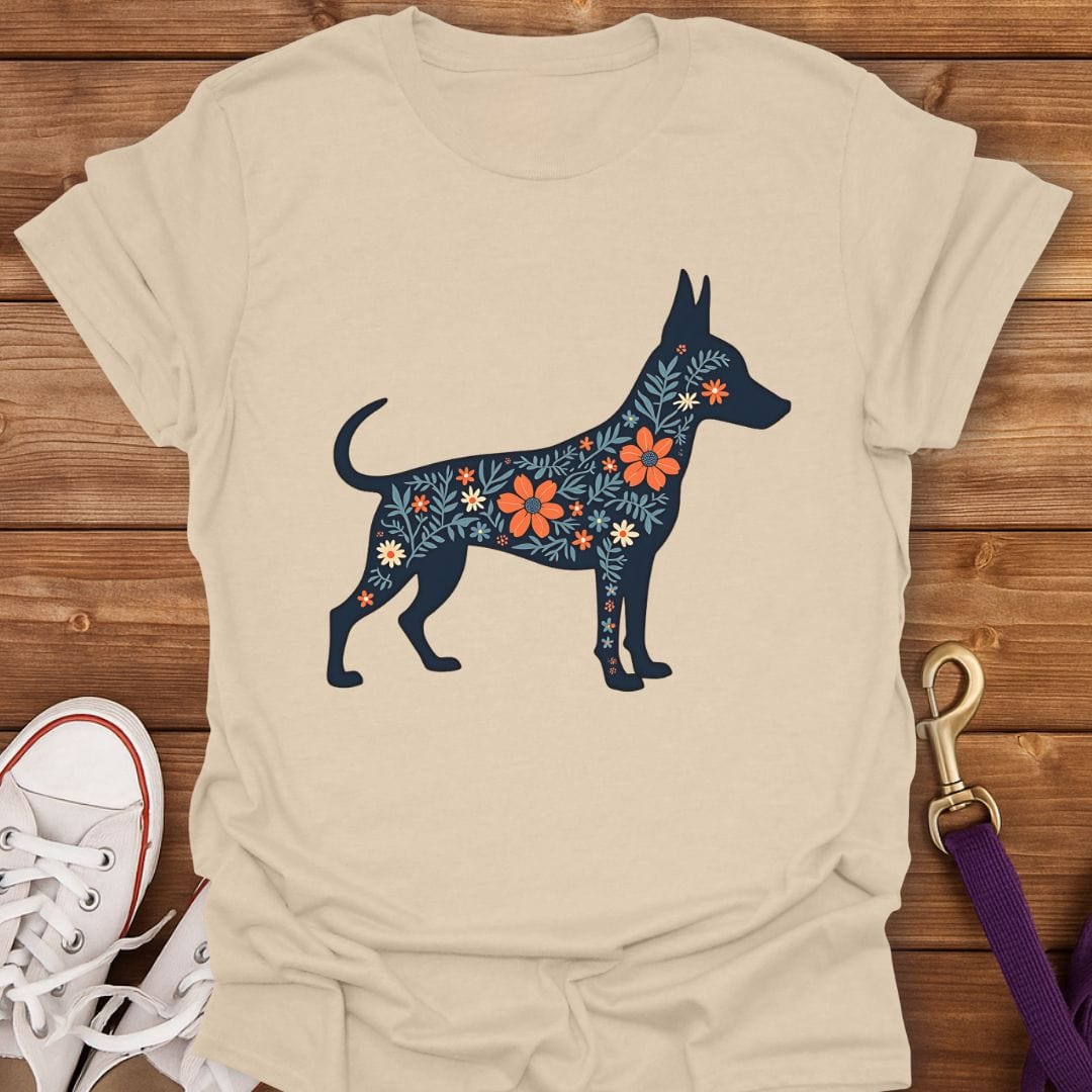 Floral Min Pin Silhouette T-Shirt Sand / S