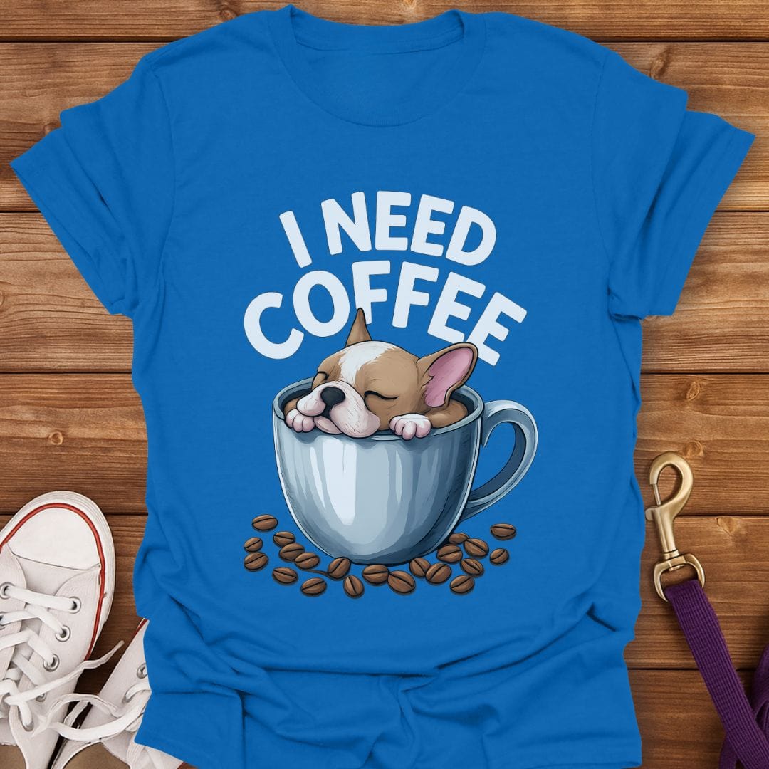 French Bulldog Coffee Nap T-Shirt Royal / S