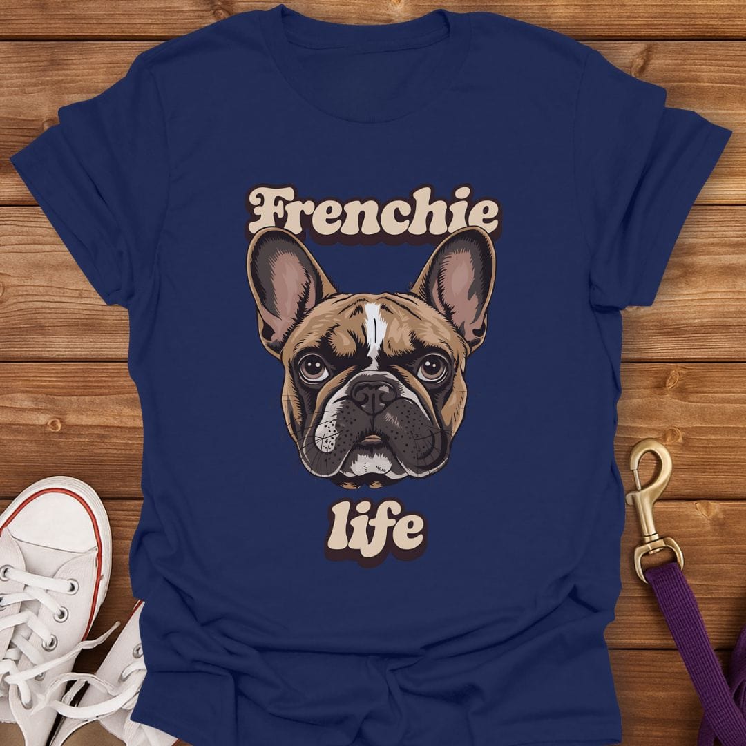 Frenchie Life T-Shirt Navy / S