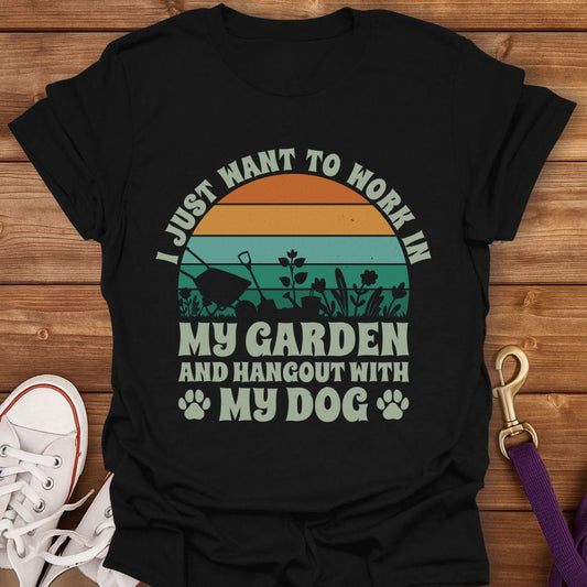 Garden and Dog Life T-Shirt Black / S