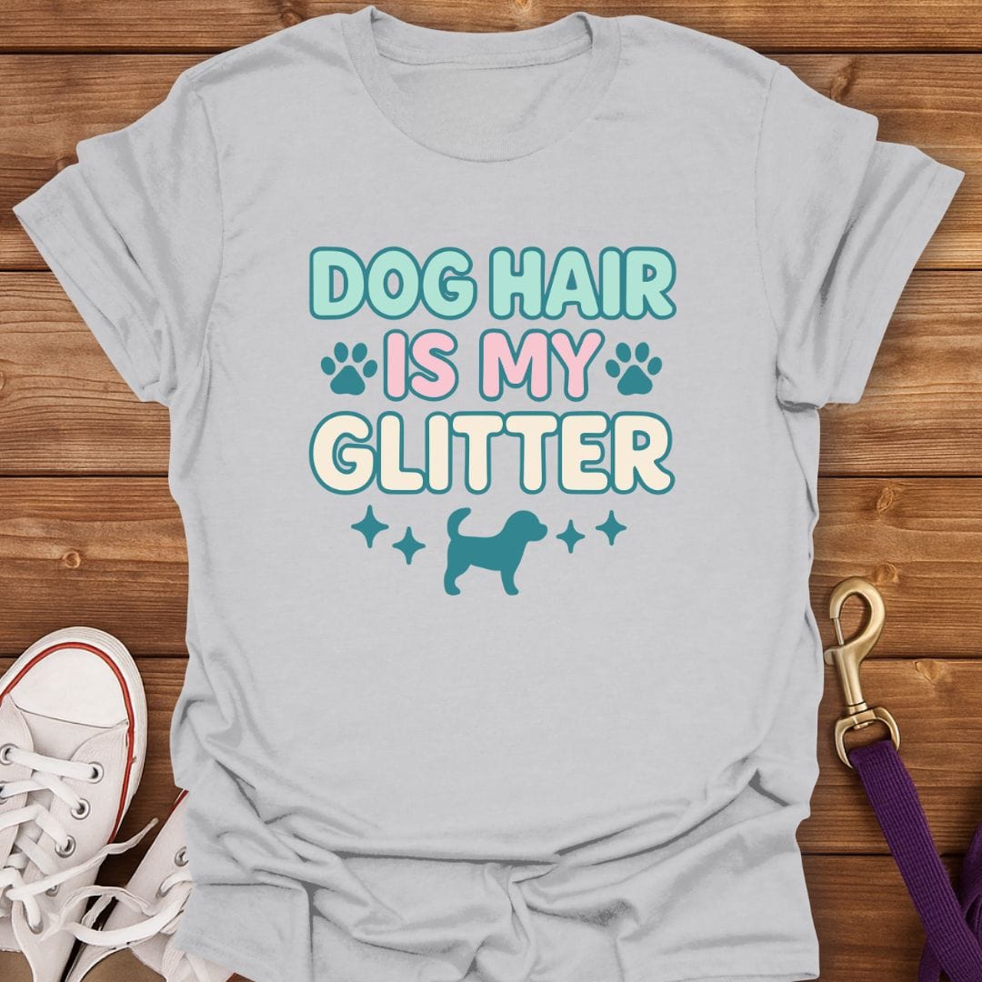 Glittered in Dog Hair T-Shirt Ice Grey / S