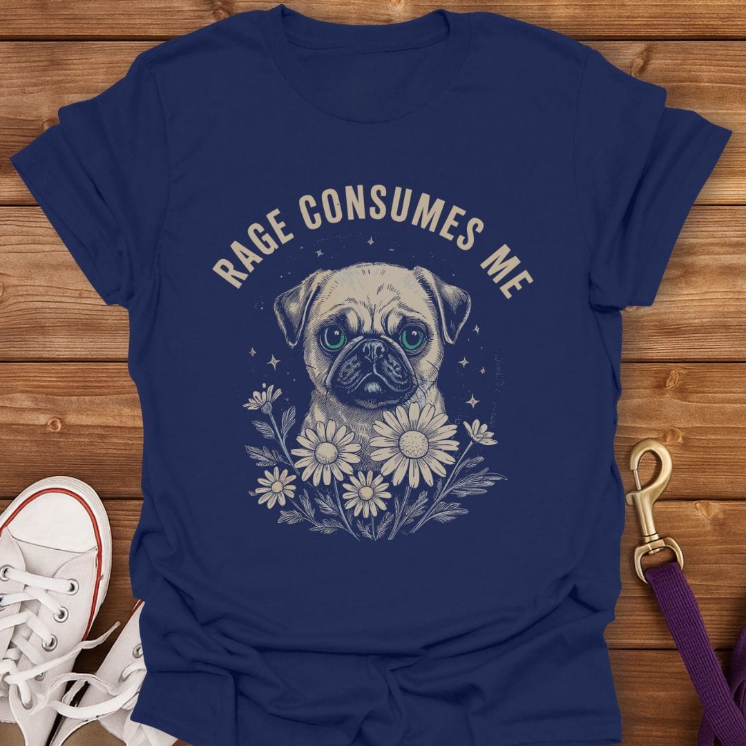 Grumpy Pug Energy T-Shirt Navy / S