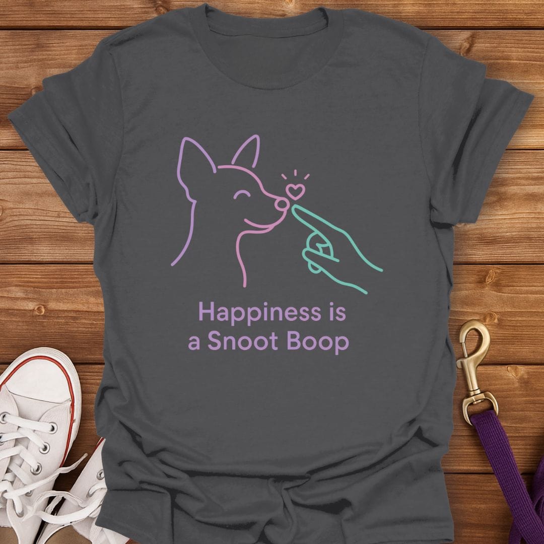 Happiness is a Snoot Boop T-Shirt Charcoal / S