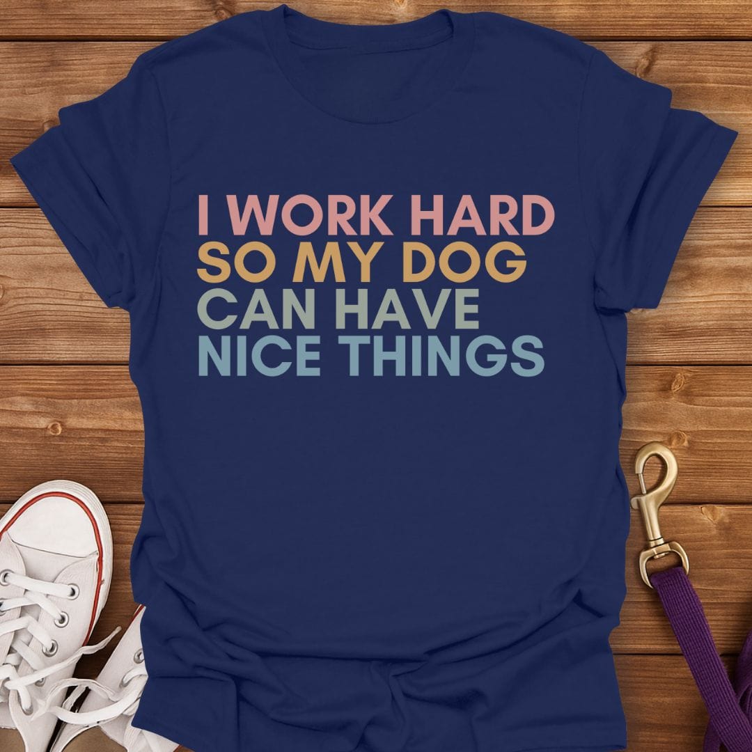 Hardworking Dog Parent T-Shirt Navy / S