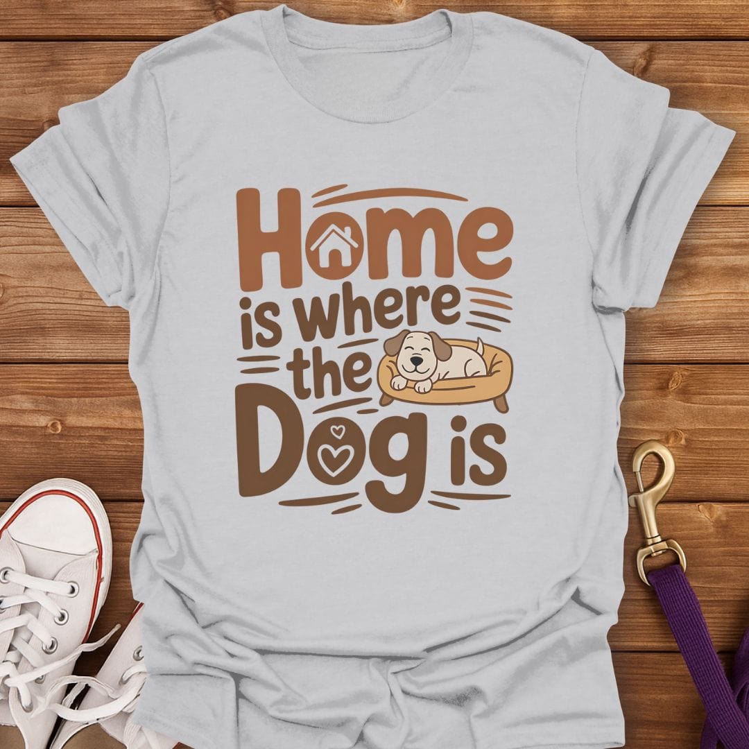 Home Is Where the Dog Is T-Shirt Ice Grey / S