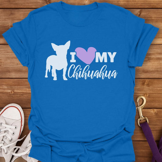 I Love My Chihuahua T-Shirt Royal / S