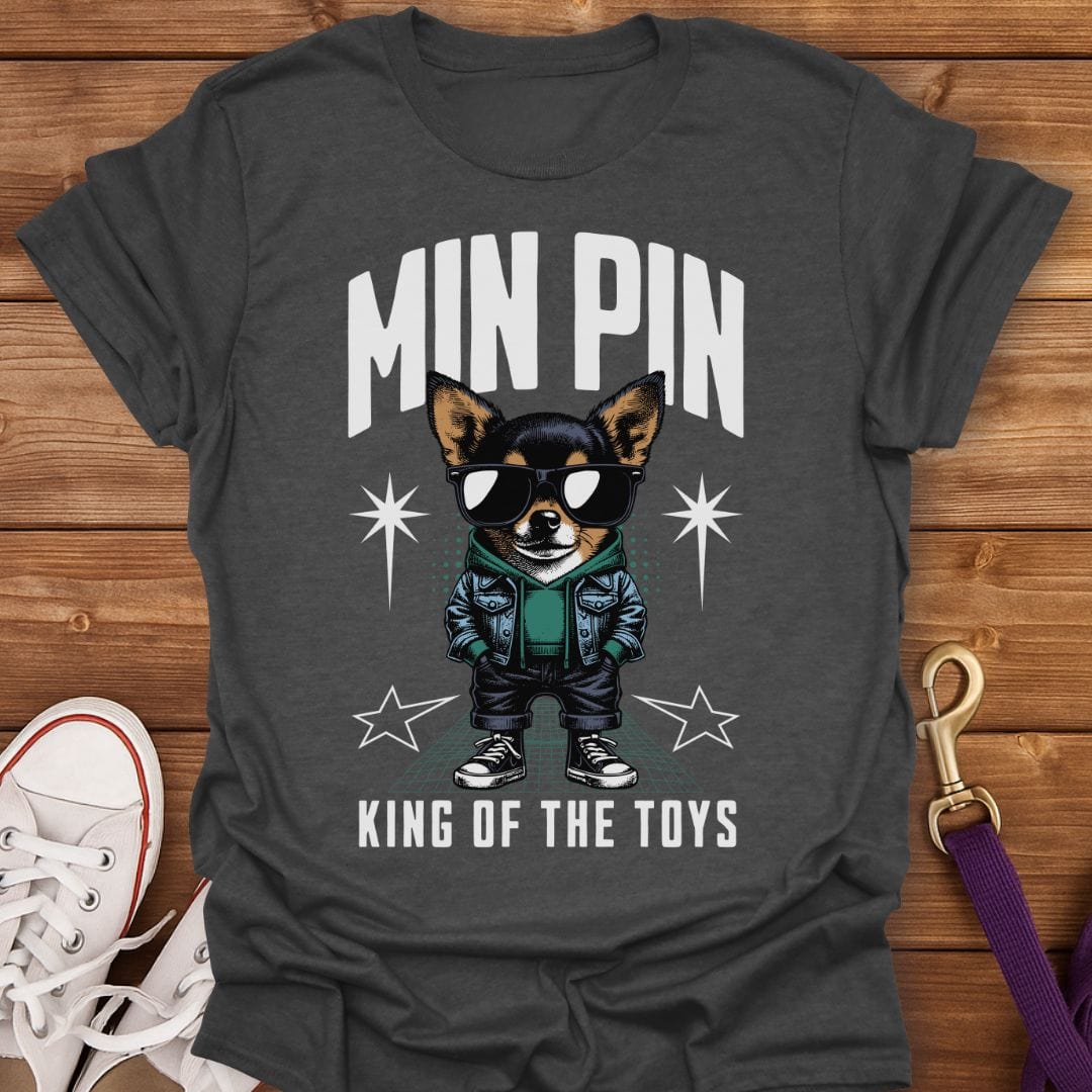Min Pin King of the Toys T-Shirt Dark Heather / S