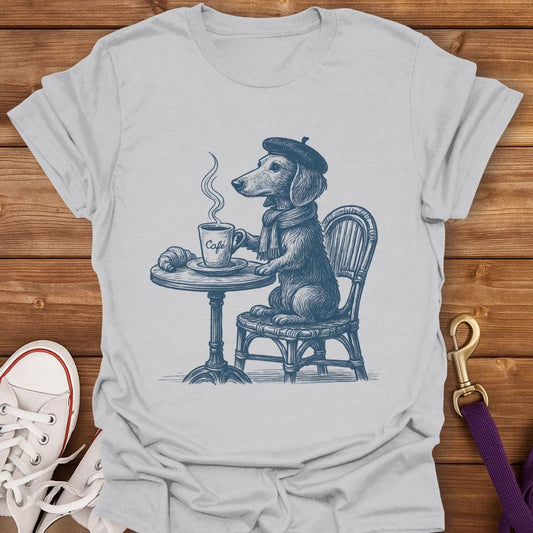 Paris Pup Café T-Shirt Ice Grey / S