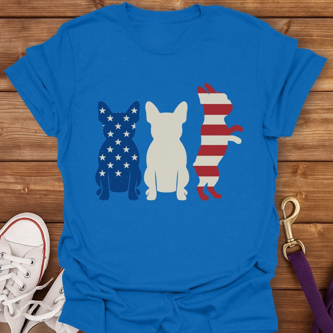 Patriotic Frenchie Trio T-Shirt Royal / S